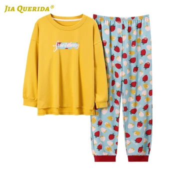 

Homesuit Sleepwear Crew Neck New Soft Long Sleeve Long Pants Sleepwear Fashion Style Casual Style Pajamas Set Spring Autumn