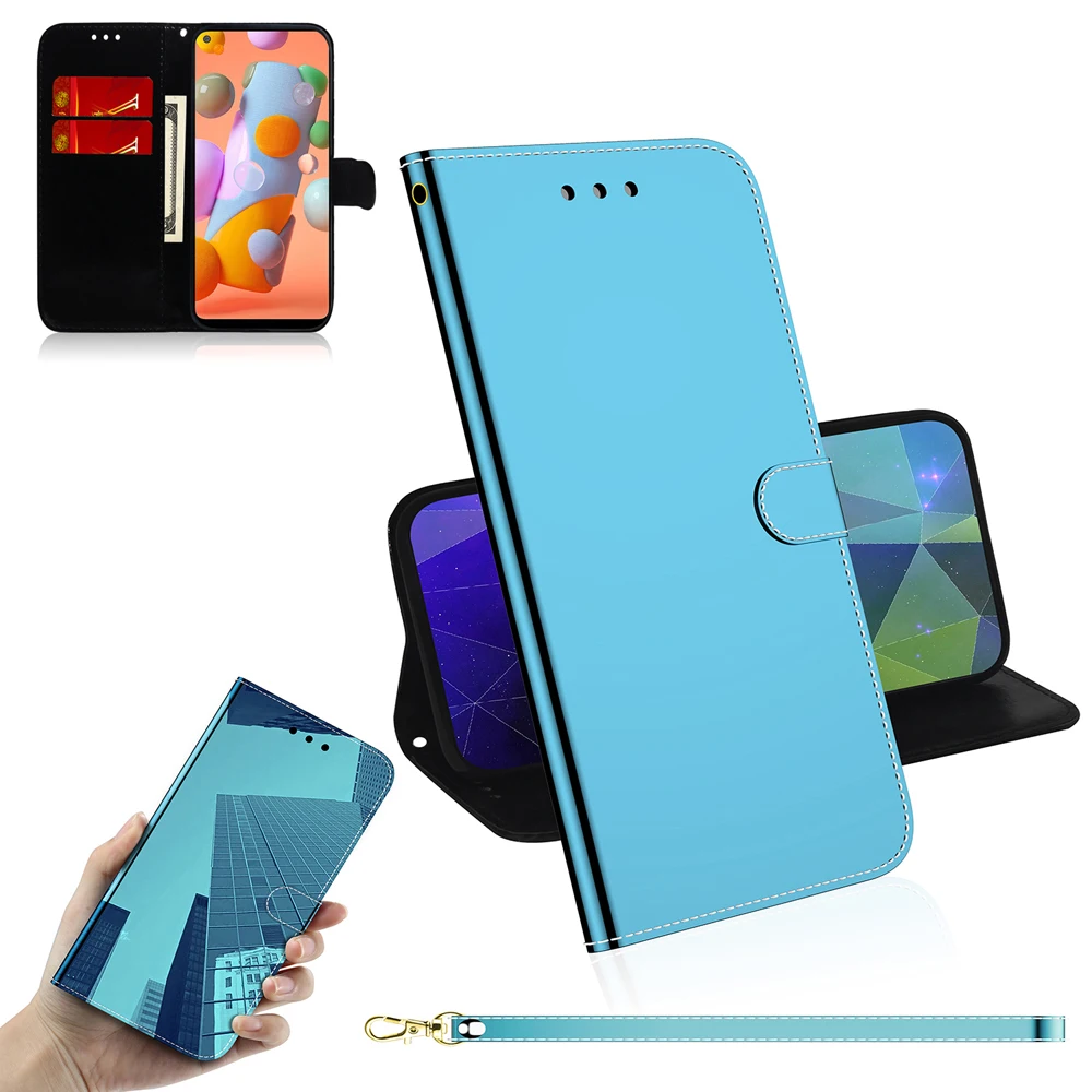 

Mirror Sequin Case For Samsung Galaxy A01 A11 A21 A41 A70E A81 A91 Flip Bag For Samsung Galaxy S10 Lite / Note10 Lite Cover