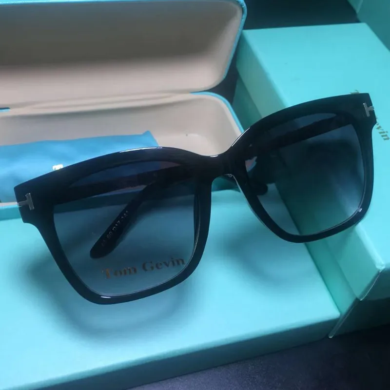 Tom Gevi солнцезащитные очки зеркало вождения большие негабаритные очки мужские брендовый дизайн, квадратные оправы Nerd UV400 линзы с оригинальным логотипом TF