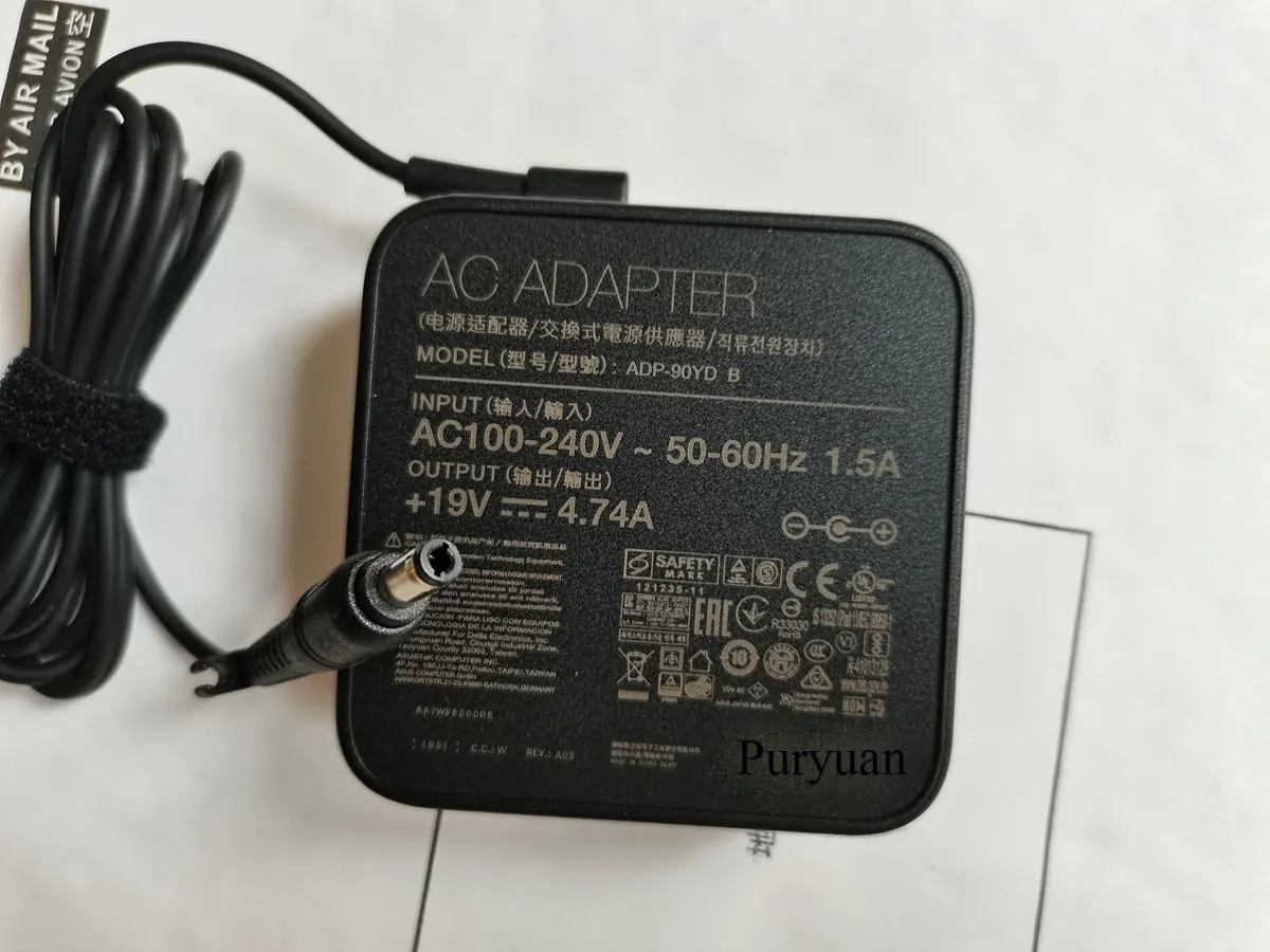 

NEW 19V 4.74A ADP-90YD B PA-1900-92 5.5mm AC Adapter For ASUS 90W Q550L F555QG-XX033T 15.6" EXA1202YH Original Puryuan Charger