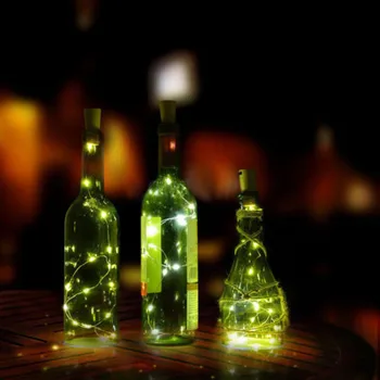 

8LEDs String Light Copper Wire String Light Wine Bottle Cork Lights Outdoor Fairy Lights For Christmas Party Wedding Decoration