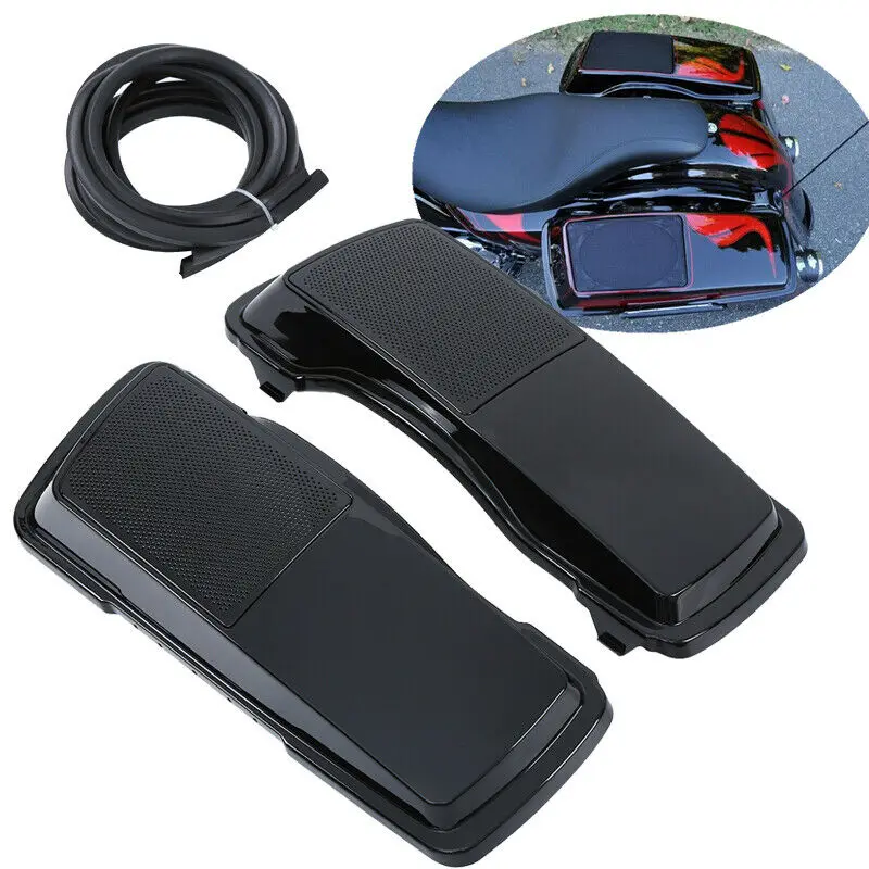 

Samger Motorcycle Saddlebag Lids Upper Covers With 6"x 9" Speakers For Harley Black Electra Glide Road King 1993-2013
