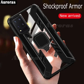 

Auroras For Huawei P40 Lite Armor Case Magnetic Finger Ring For HUAWEI P40 Lite Cases Protective Shockproof Cover Funda