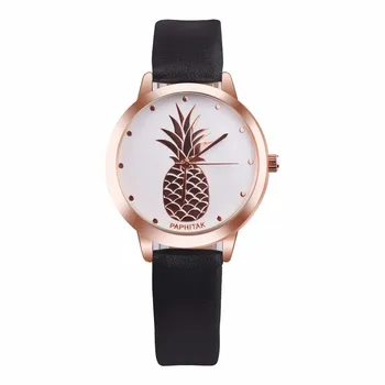 

Women's Pineapple Pattern Watch Student Hot Sale Artificial Leather Pointer Disc Quartz Watch Holiday Gift relogio feminino 50*