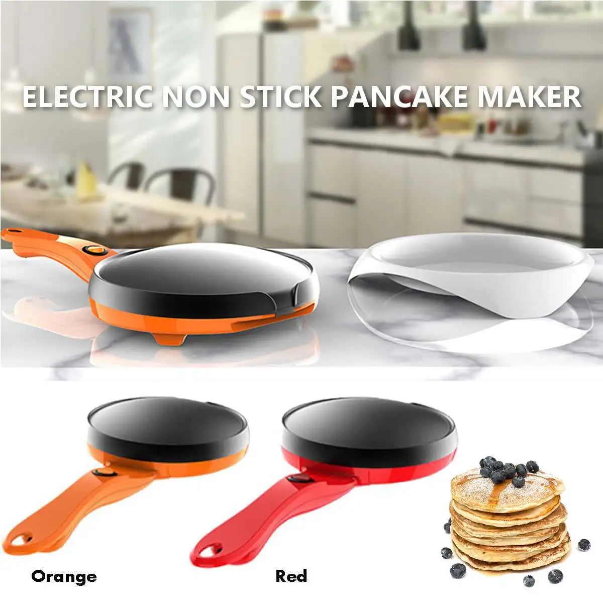 Description Picture 3 of itemElectric Crepe Maker 18cm Non-Stick Griddle, Pancake Pizza Machine, Kitchen Cooking Appliance