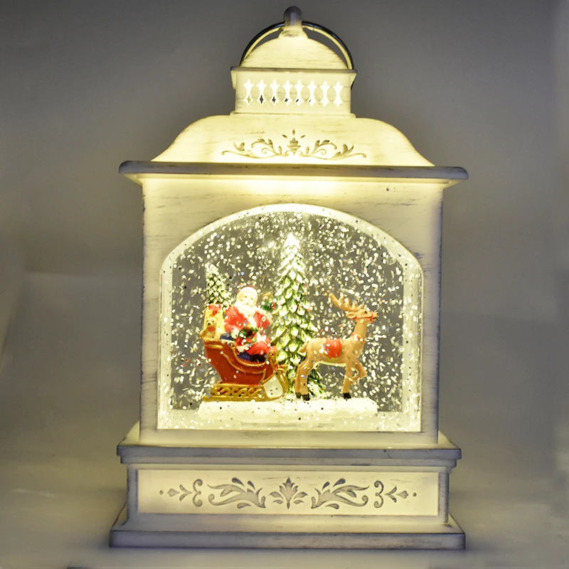 LED Christmas House Music Night Light Santa Claus Christmas Tree Light