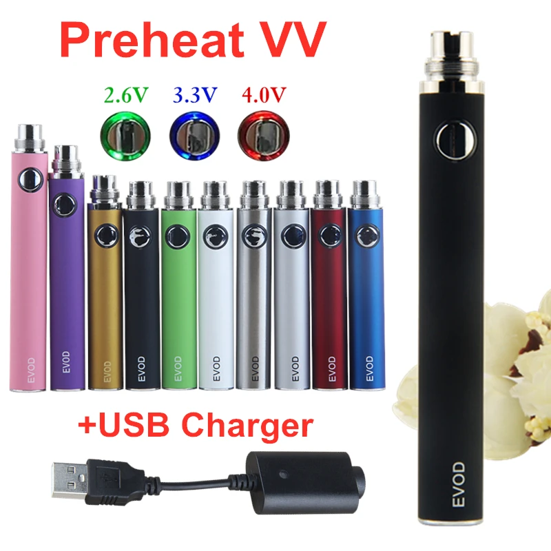 Аккумуляторная батарея Evod с регулируемым напряжением + зарядное устройство USB