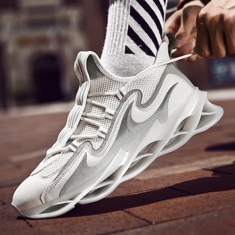 Online Damyuan 2019 moda hoja Casual zapatos para correr de Hombre Ture zapatillas de deporte de los hombres de malla de respiración de deporte, Calzado Hombre de Otoño Invierno