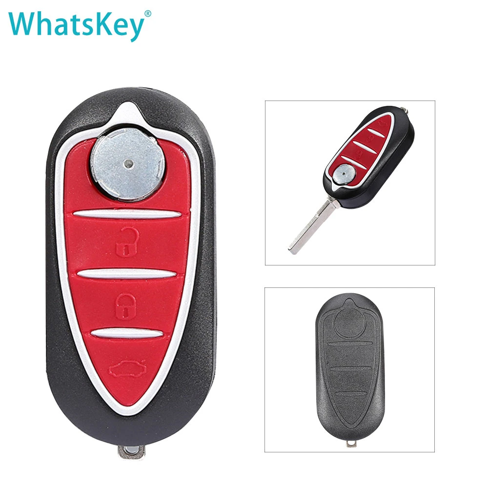 Whatskey Folding Flip Car Key Shell For Alfa Romeo Mito Giulietta 159 Gta 147  156 166 Gt Brera Replacement Remote Car Key Cover - Car Key - AliExpress