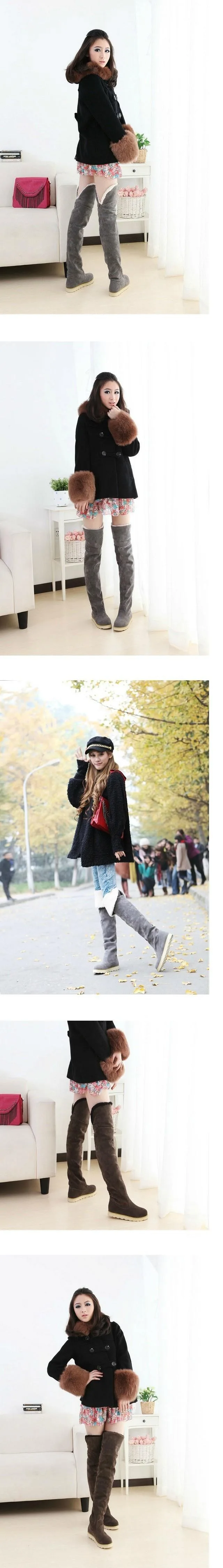 Thigh High Boots Female Winter Boots Women keep warm Over the Knee Boots Flat Stretch Sexy Fashion Shoes New Riding Boots