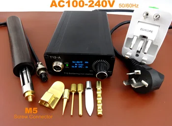 

100V-240V Leather Craft Electric Edging Creasing Machine Soldering Iron Replace Head Tip Creaser Edger Tool Set Carving Stamping