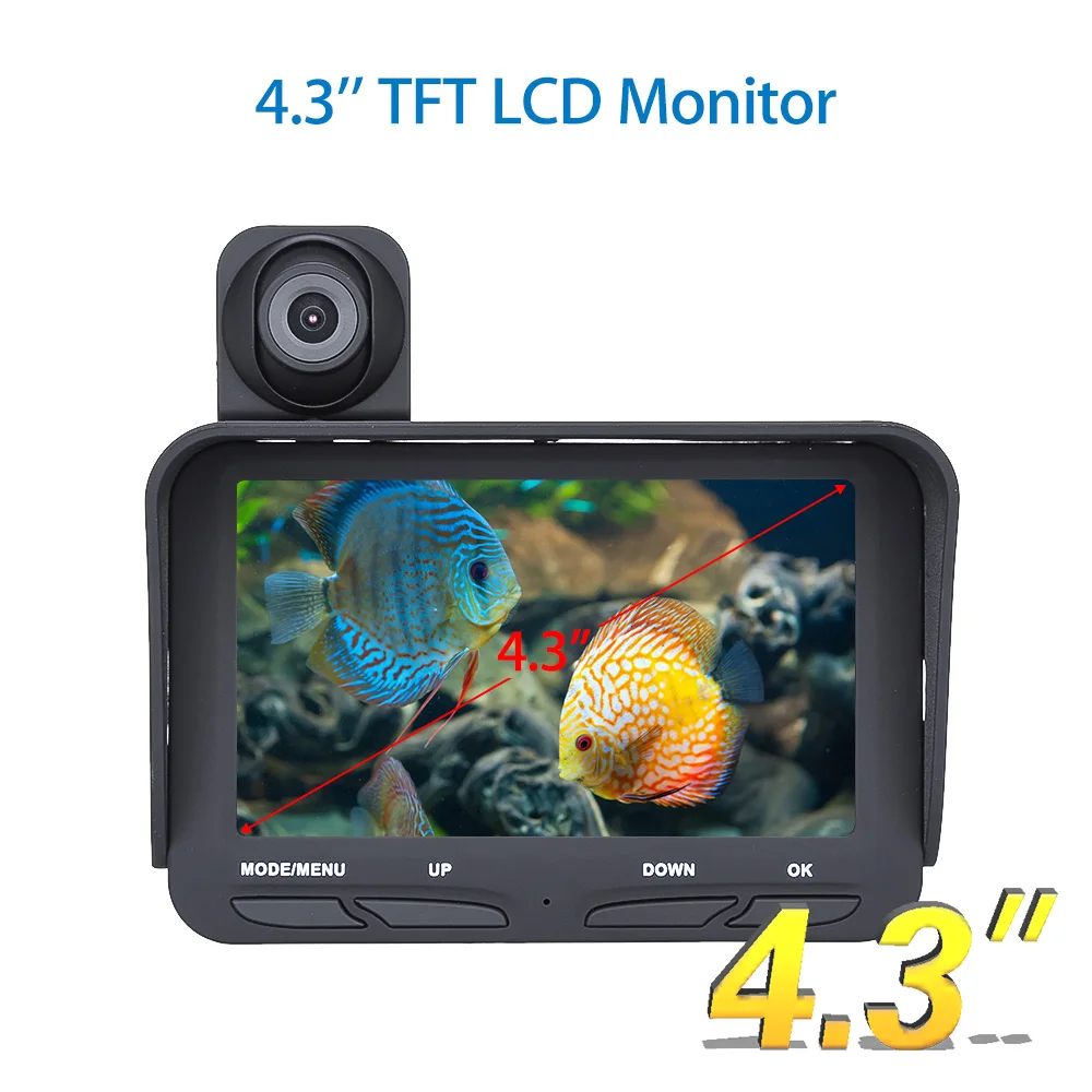 20 М Подводная рыболовная камера 4," HD ЖК дисплей искатель рыбы двойная камера HD дисплей ночная версия инфракрасный ИК Led