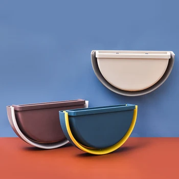 

1PCS Folding Trash Can Kitchen Household Wall Hanging Folding Living Room Bathroom Car Wall Hanging Toilet Trash Can 2020 NEW