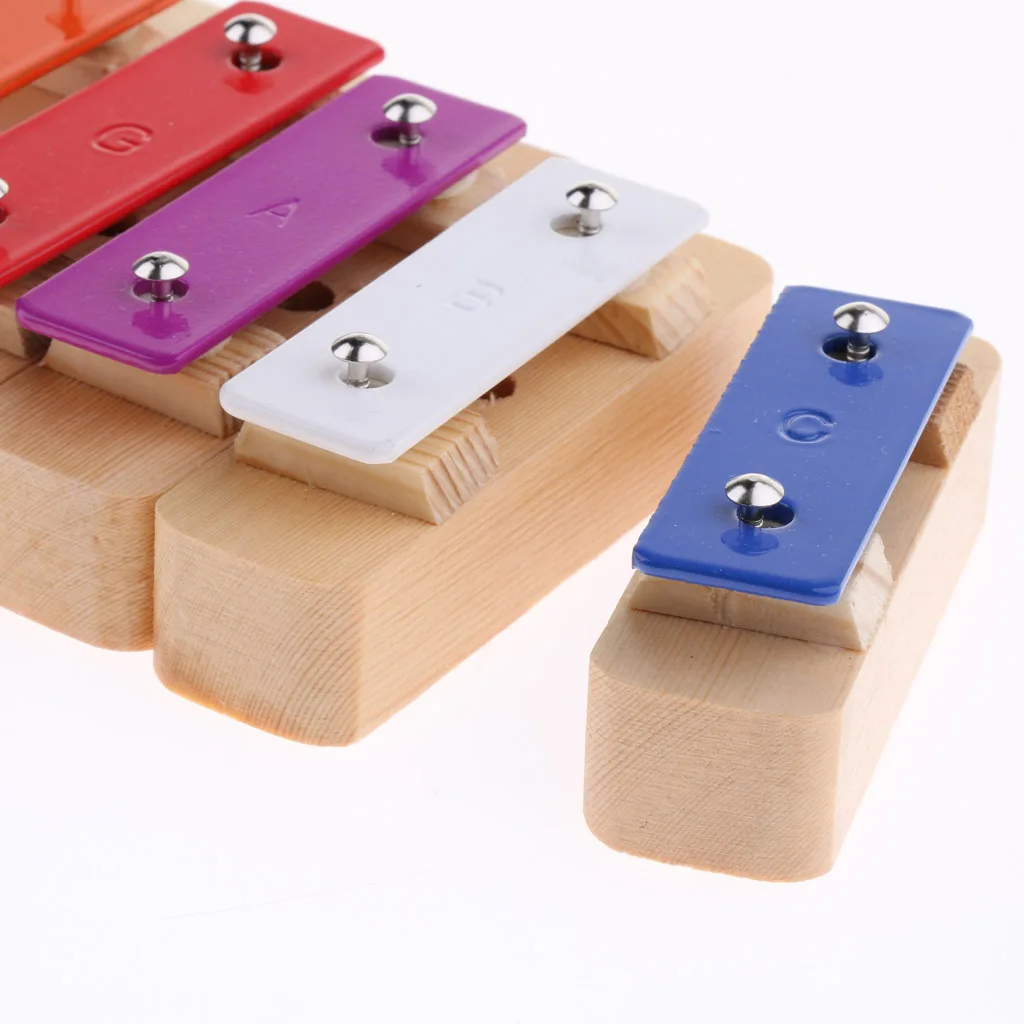

Finest 8 Notes Xylophone with 1 Pair Sticks for Preschool Percussion Toys