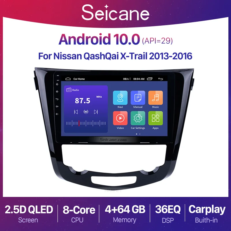 

Seicane Android 10.0 10.1" 8-core Car Radio Stereo GPS For 2013-2016 Nissan QashQai X-Trail 2 din Multimedia Player Unit Stereo