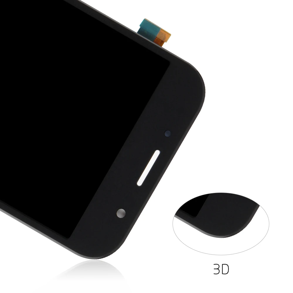 Ceny OLED TFT do SAMSUNG GALAXY A7 2017 wyświetlacz A720 LCD dotykowy digitizer czujnik szklany montaż z ramą do SAMSUNG A720F wyświetlacz