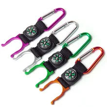 Держатель бутылки воды с компасом легкий ремень вешалка клип брелок инструмент