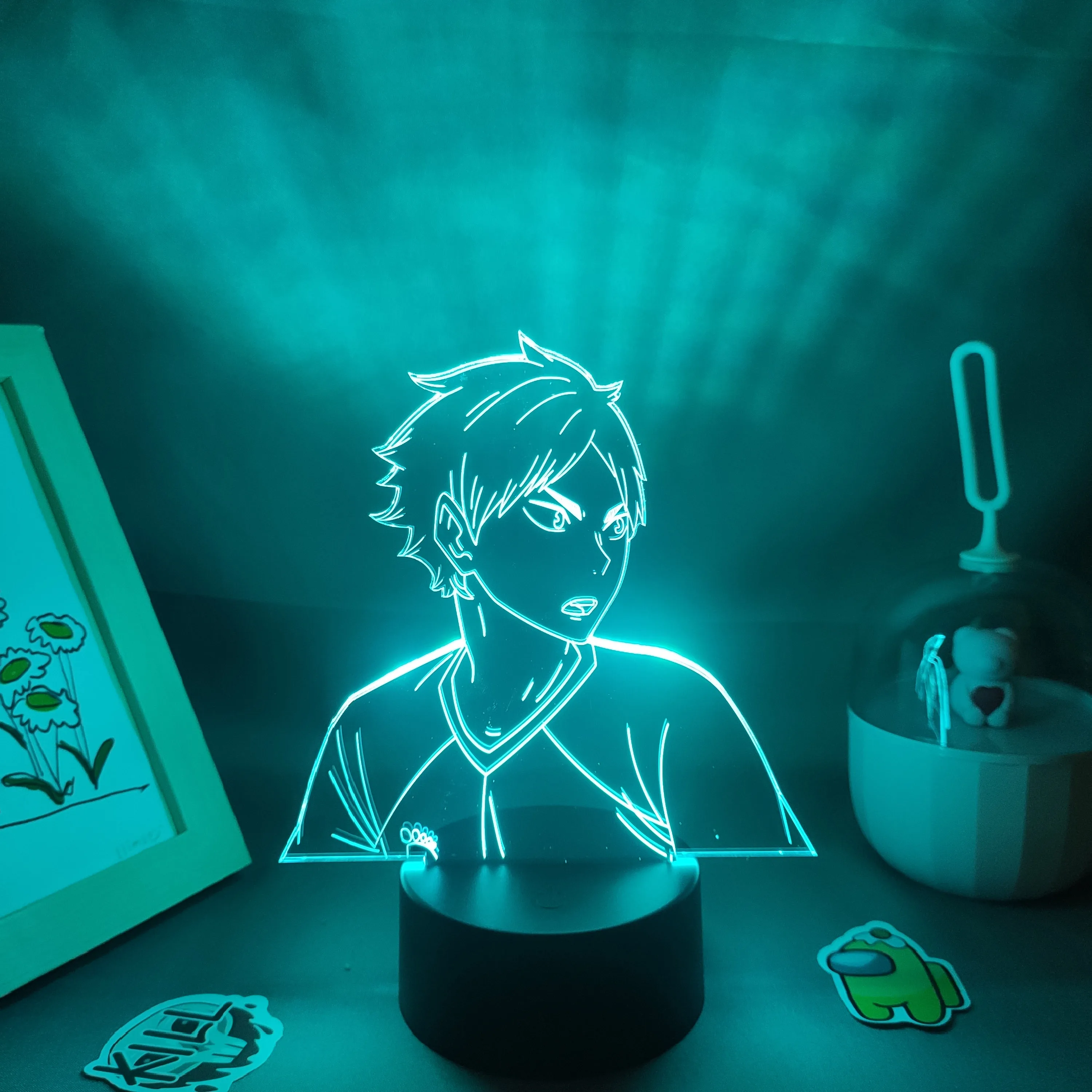 Манга Haikyuu Аниме фигурки Eita полу3d лампы светодиодсветодиодный RGB неоновые
