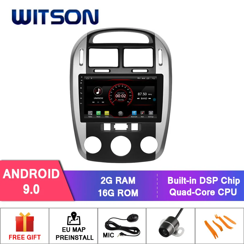 Perfect WITSON 9"FULL HD TOUCH SCREEN Android 9.0 Octa-Core Car GPS Multimedia Navigation for KIA CRERATO 2012 Car DVD Player 0
