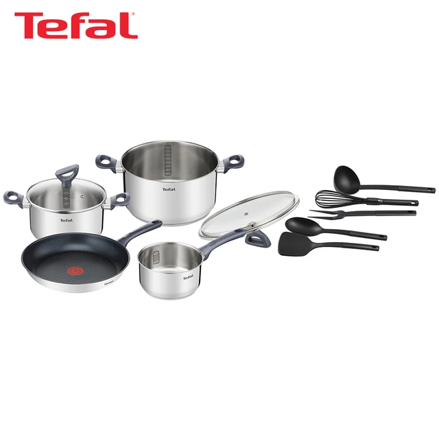 Cookware Sets Tefal G713sb74 Saucepan Frying Pan Ladle Buckets Cover  Kitchen Utensils Induction Cooking Battery Stainless Steel - Cookware Sets  - AliExpress
