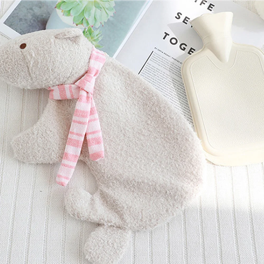 Cartoon Rubber Lining Hot Water Bag Hand Warmer Warming Bottle Feet Warm Hand Warmer Plush Toy Pocket Hand Feet Hot Water Bags