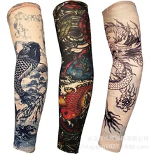 Нарукавник с татуировкой Рыбалка на открытом воздухе путешествия солнце-стойкий колледж Стиль Татуировка манжета рукава рука Татуированная рука