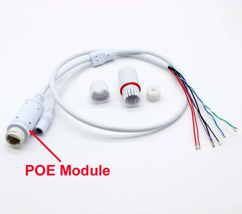 Белый Встроенный 48 В POE Модуль CCTV Концевой Кабель LAN мощность по Ethernet Lan RJ45+ DC порты кабели для ip-камеры плата модуль - Цвет: Белый