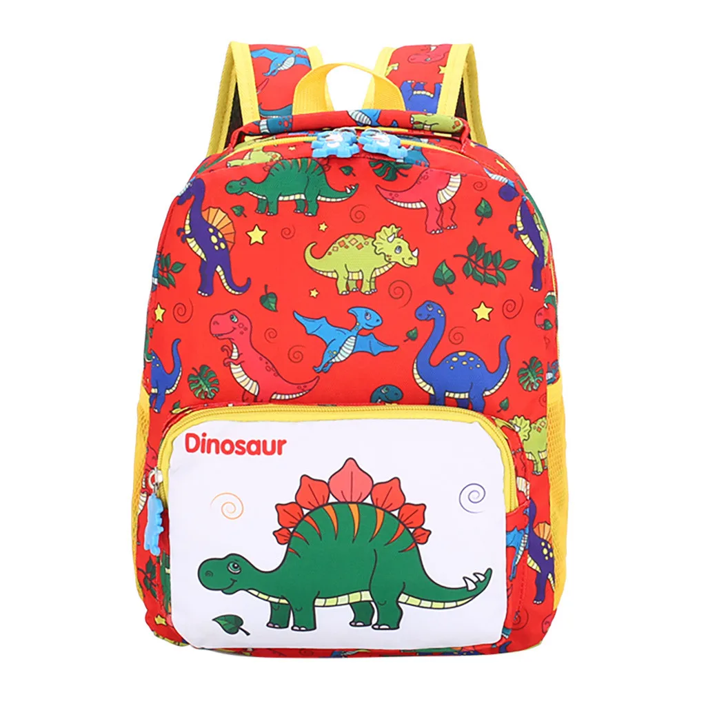 Новые рюкзаки из ткани Оксфорд с принтом динозавра для мальчиков и девочек; Детский рюкзак с рисунком динозавра из мультфильма; милый рюкзак для малышей; школьная сумка
