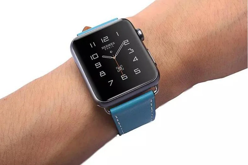 Кожаный ремешок для Apple watch band 4 44 мм 40 мм correa iwatch 5 4 3 2 ремешок 42 мм 38 мм Пряжка бабочка Apple watch 4 аксессуары