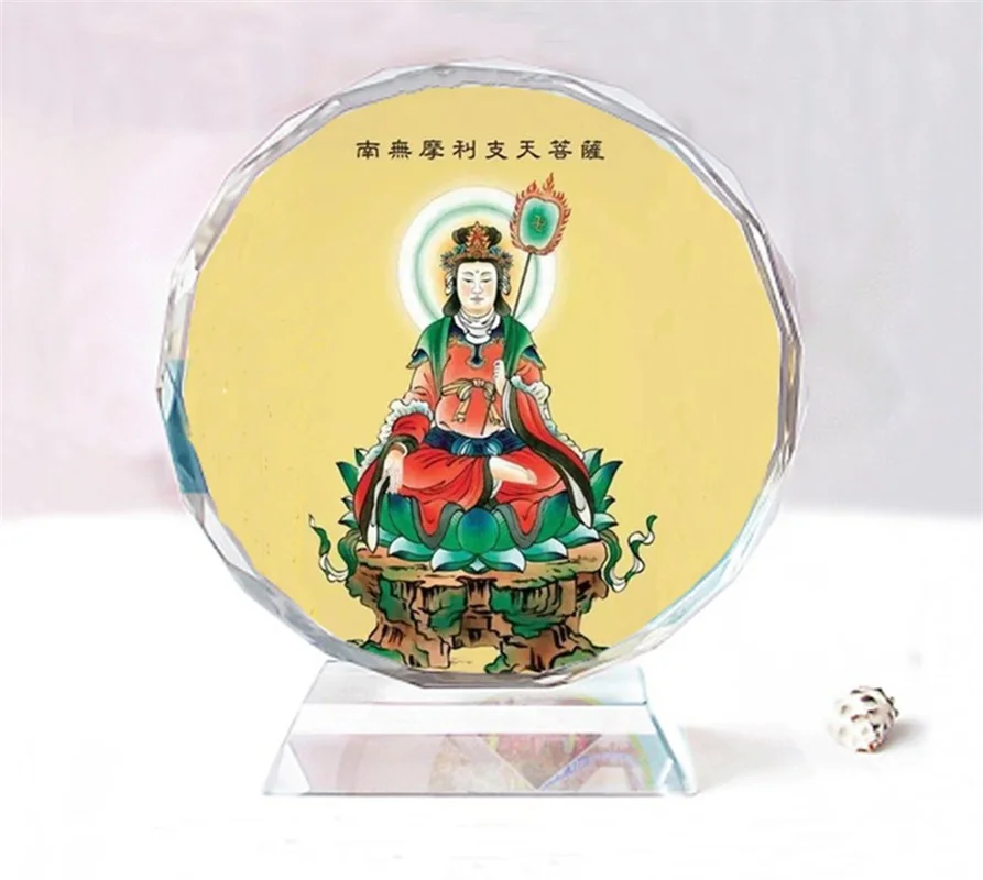 

Mori Zhitian Bodhisattva Style 3 Double sided crystal model home car decoration, Birthday present souvenir