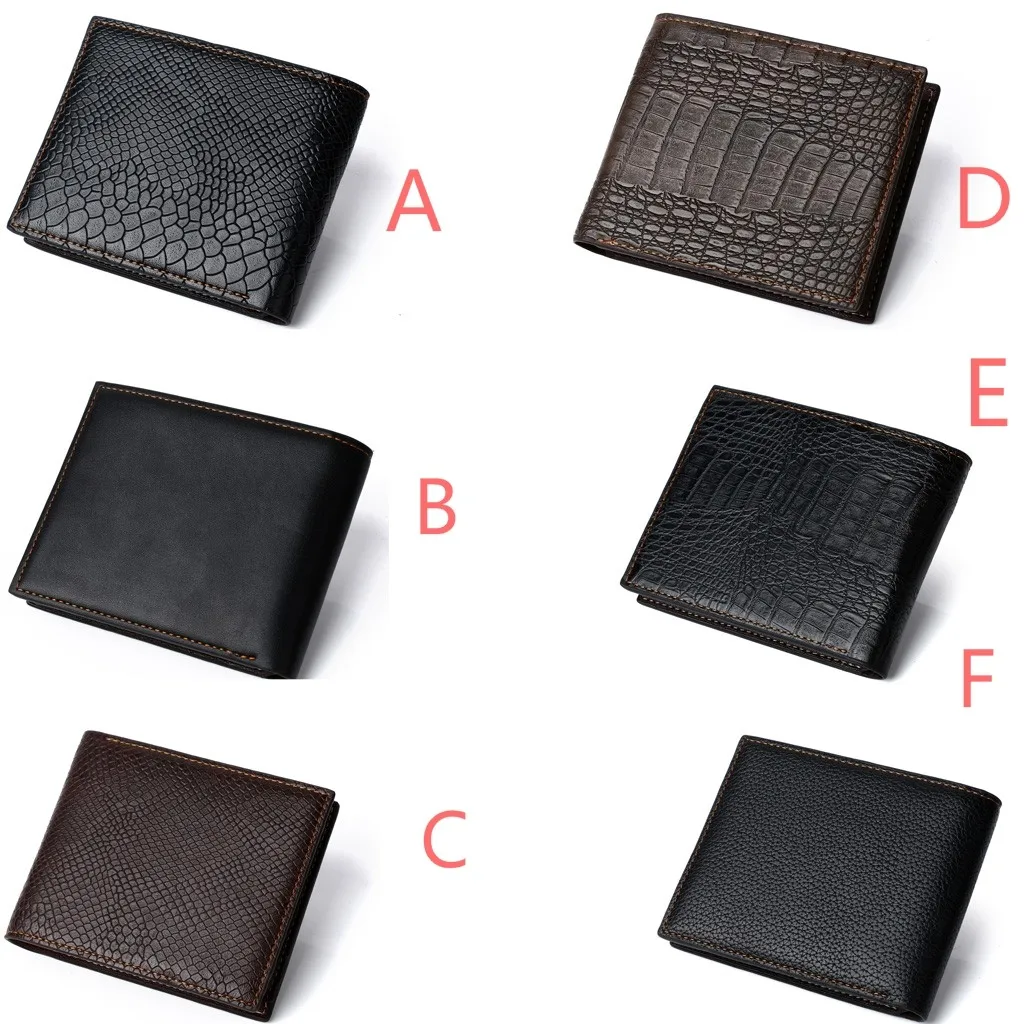 

Classic Retro Leather Pattern Wallet For 2019 Fashion Men's Solid Color Long Leather Retro Vintage Style Card Bag Wallet