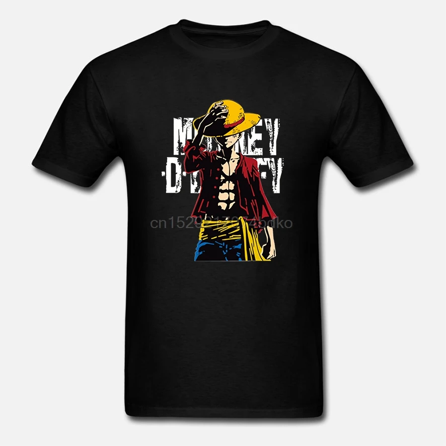 Новая летняя цельная Футболка мужская Обезьяна D Luffy футболки новые с коротким