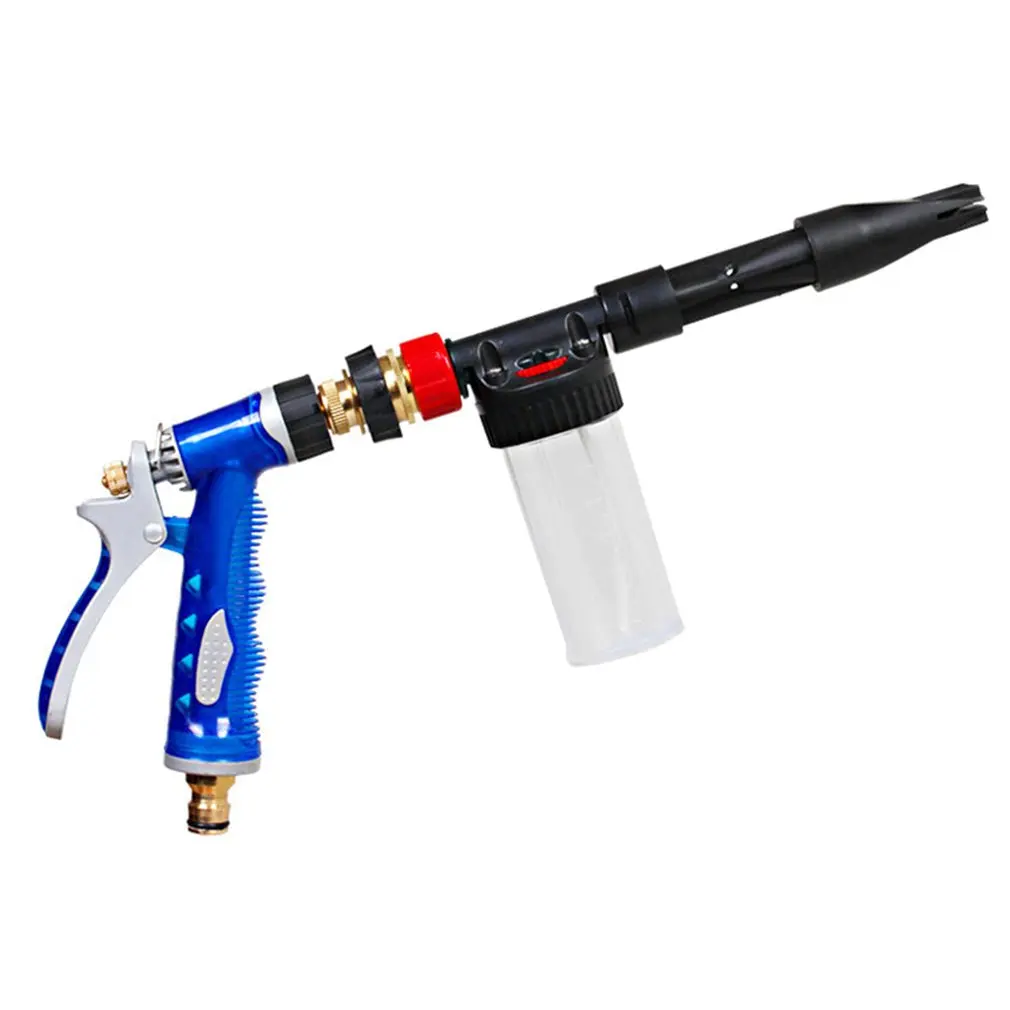 Пена горшок вода мытья автомобиля пистолет садовый водяной пистолет высокого давления морской синий водяной пистолет Длинный Пистолет для пенной струи очистки артефакт