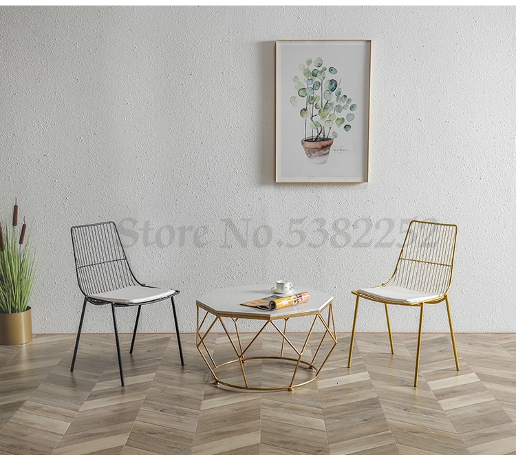 Северная Европа, открытое кресло с проволочной сеткой, для отдыха, кофейное кресло, дизайнерское кресло, кованое железо, оригинальное обеденное кресло