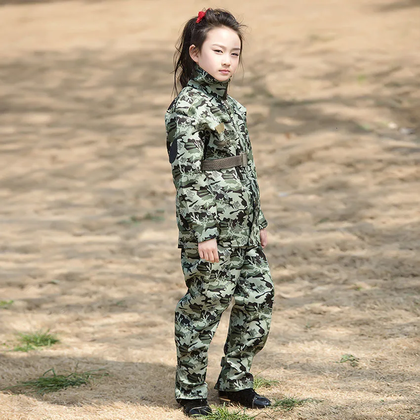 2 шт., камуфляжная военная форма для мальчиков и девочек-подростков, тренировочные тактические костюмы, армейский костюм в пустыне