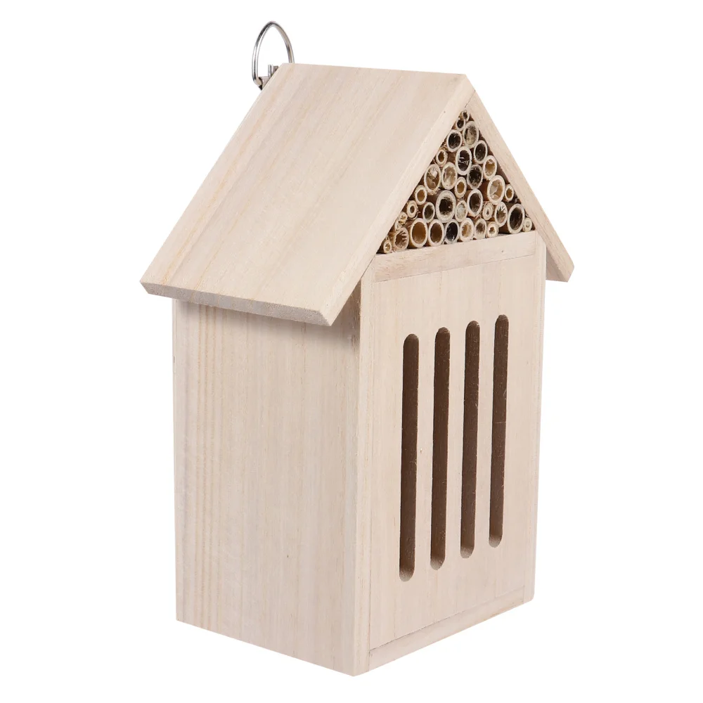 Casa de insectos de madera para jardín, habitación de abejas creativa, Hotel