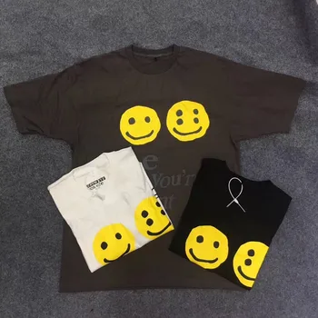 

Embossed Smiley Face T Shirt Kanye West CPFM.XYZ W.W.C.D. Travis Scott ASTROWORLD T-shirt Kids See Ghosts Astroworld T Shirt