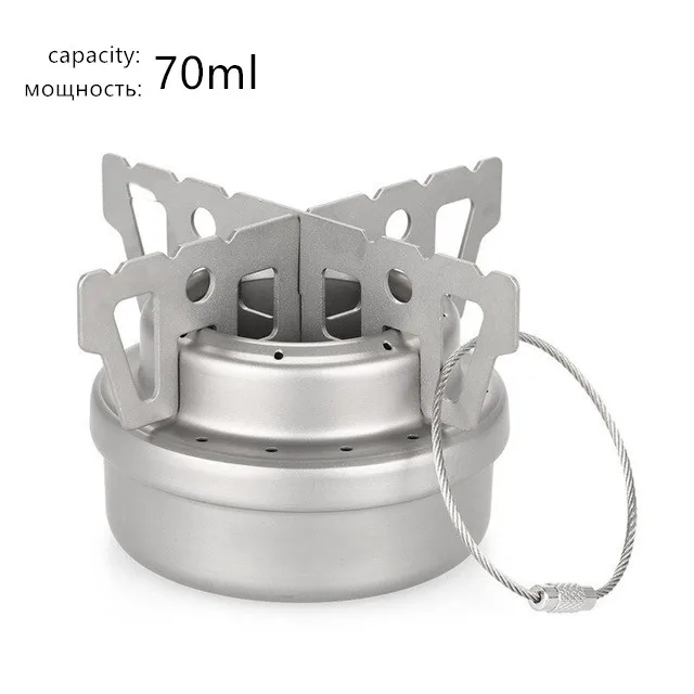 Alcohol stove Портативная походная дровяная плита, складная титана, дровяная печь, рюкзак для выживания, приготовления пищи, пикника, охоты, дров, горящая печь - Цвет: Alcohol stove