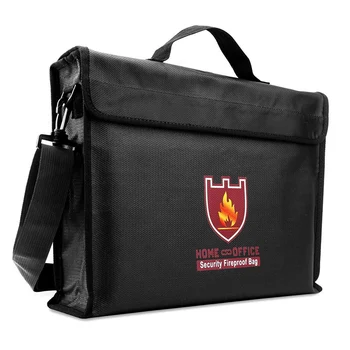 

1*Document Bag Double-sided Fireproof Document Cash Passport Bag Fire Resistant Waterproof Accessories