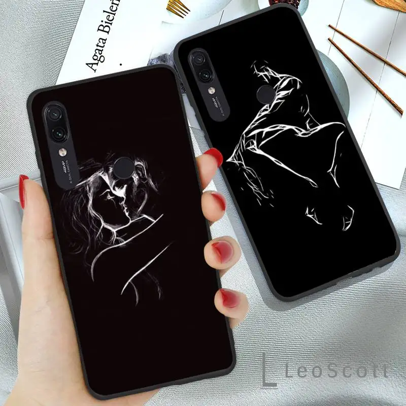 

Line art couple love kiss Phone Case For Xiaomi Redmi 7 9t a3Pro 9se k20 mi8 max3 lite 9 note 8 9s 10 pro