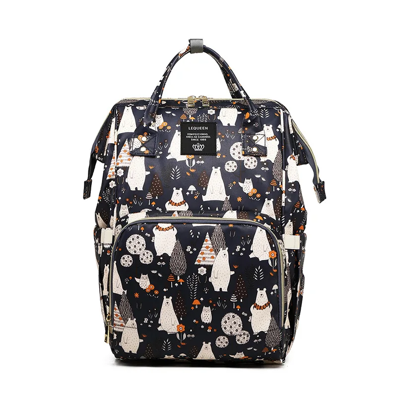 LEQUEEN сумка для подгузников для беременных Hanken Mini Bear Большая вместительная водонепроницаемая сумка-рюкзак на колесиках для мам и мам - Цвет: backpack 3