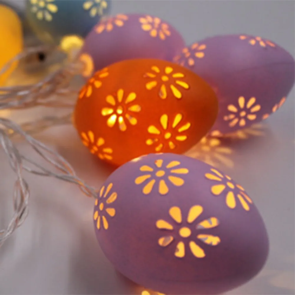 

1.8M 10LED Easter Egg String Light Chicken Lamp Balcony Bedroom Garland Home Easter Decoration For Party LED Lamp Light