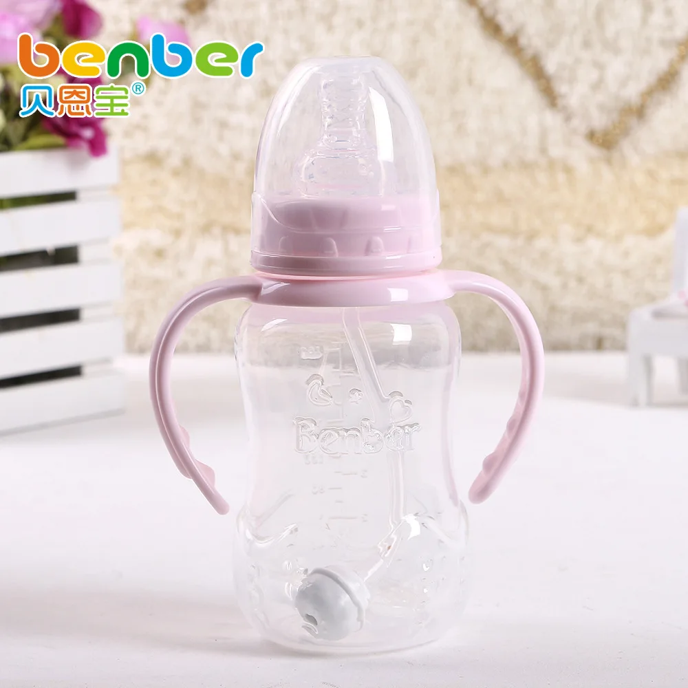 

Baby Standard Gourd-Shaped Feeding Bottle Pp with Handle with Straw Feeding Bottle 180 Ml Maternal And Child Supplies