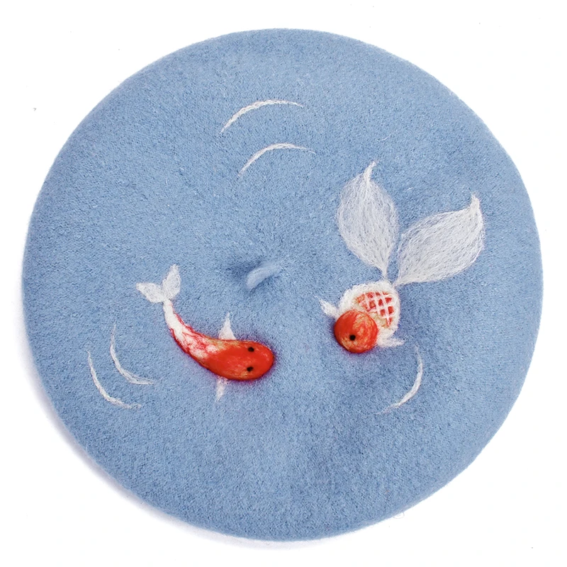 Cute Goldfish Berets Princess Sweet 