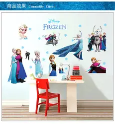 Горячая disney прекрасные дети DIY стикер Elsa Эльзы из мультфильма "Холодное сердце принцесса Аиша Детская комната украшения наклейки для