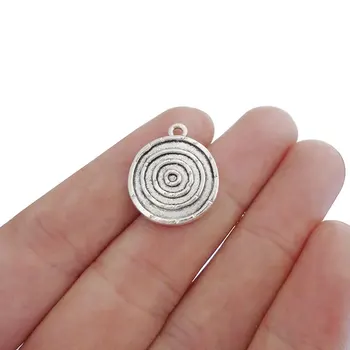 

20 x Round Arrow Target Charms Pendants Beads Double Sided For Necklace Bracelet Jewelry Making Findings 21x17mm