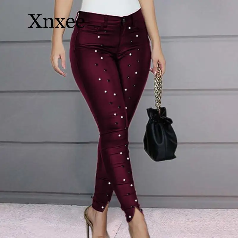 

High Waist pencil Pants Women Skinny Casual Pencil Pants Spring Women Elegant Cropped Pocket Pants Female Leggings Pantalon