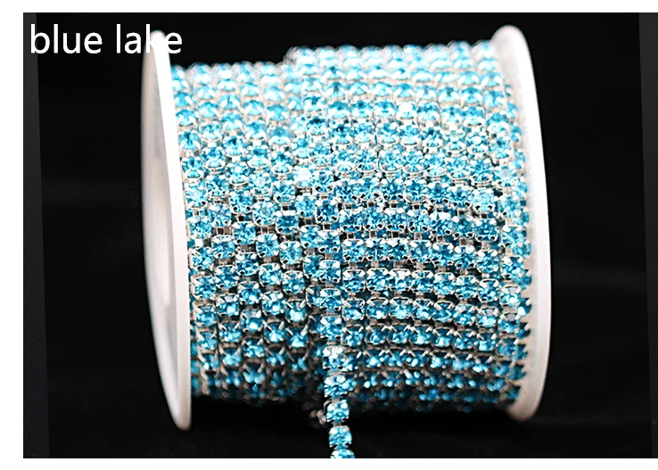 1Yard 10Yards/Roll SS6-SS18 Shiny Crystal Rhinestone Chain Sew-On Glue-On For Clothes Jewelry Apparel Accessories Trim Cup Chain