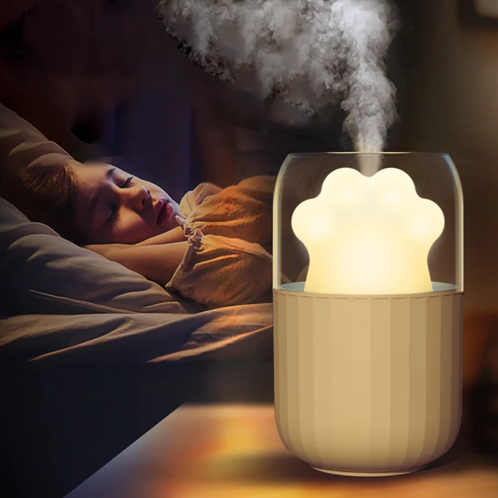 

Humidifier Car LED Air Humidifier USB High Power Aroma Diffuser USB Home Ultrasonic Essential Oil Diffuser With Cute Night Light