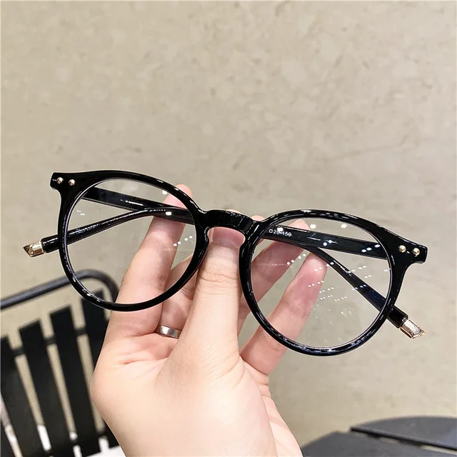 Lunettes optiques rondes Vintage pour femmes et hommes, monture Anti-lumière bleue, verres transparents de Prescription, monture de lunettes unisexe 1